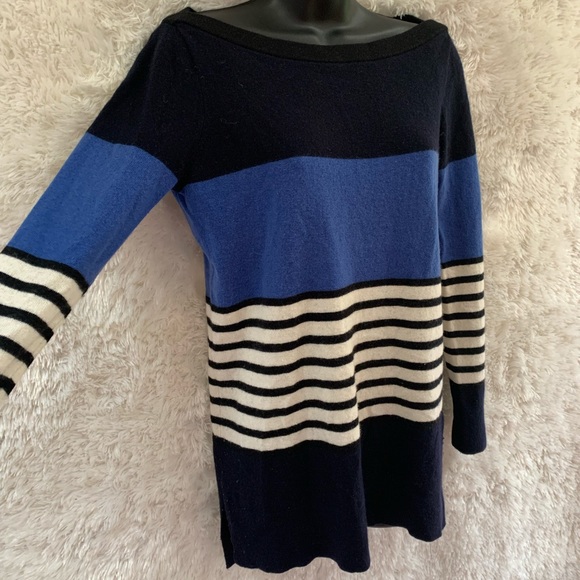 ♠️ Kate Spade Cashmere/Wool Blend Size S Block Stripped Sweater. - Picture 3 of 10